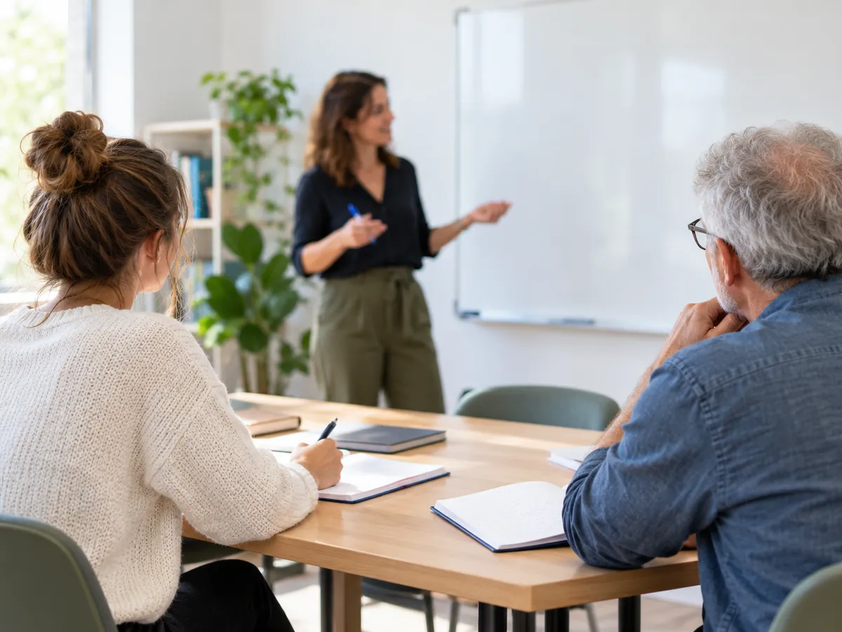 Des stagiaires en formation au permis d'exploitation