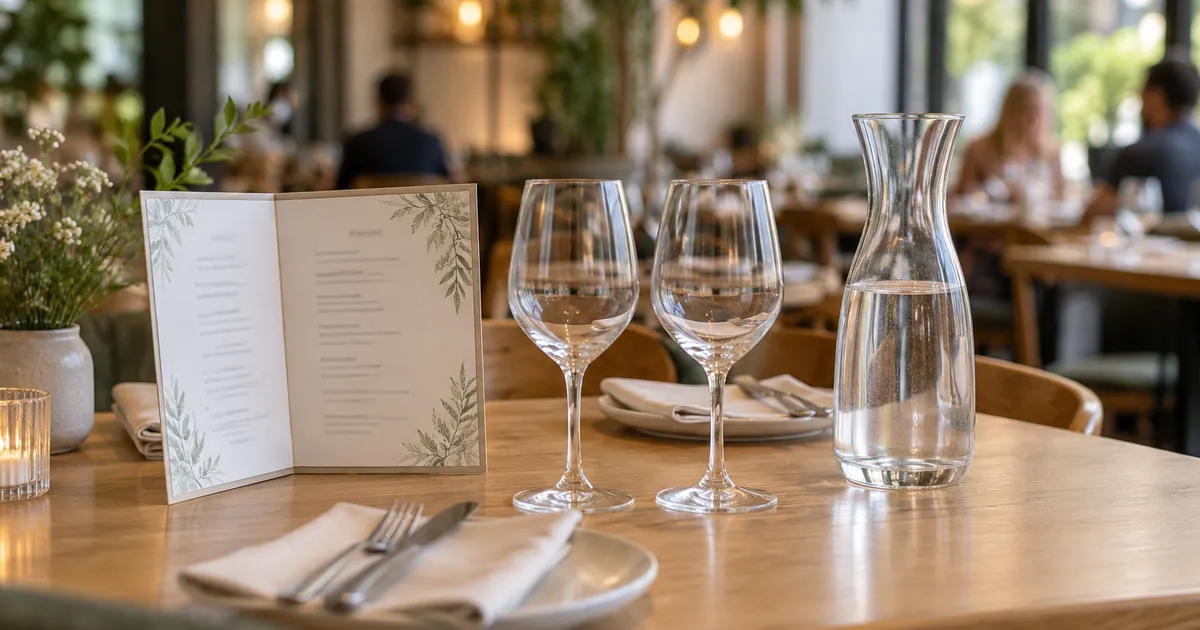 Une carte des boissons de restaurant